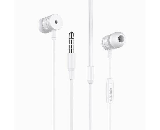  Проводные наушники с микрофоном внутриканальные Borofone BM31 Mysterious, 3.5 Jack (white) 