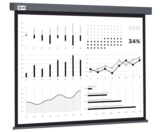  Экран Cactus CS-PSW-180X180-SG Wallscreen настенно-потолочный рулонный серый 