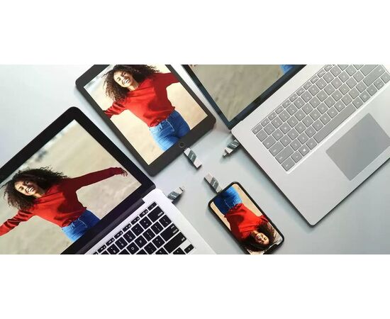  USB-флешка Sandisk 256Gb iXpand Flip SDIX90N-256G-GN6NE USB3.1 зеленый/серебристый 