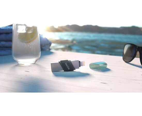 USB-флешка Sandisk 256Gb iXpand Flip SDIX90N-256G-GN6NE USB3.1 зеленый/серебристый 