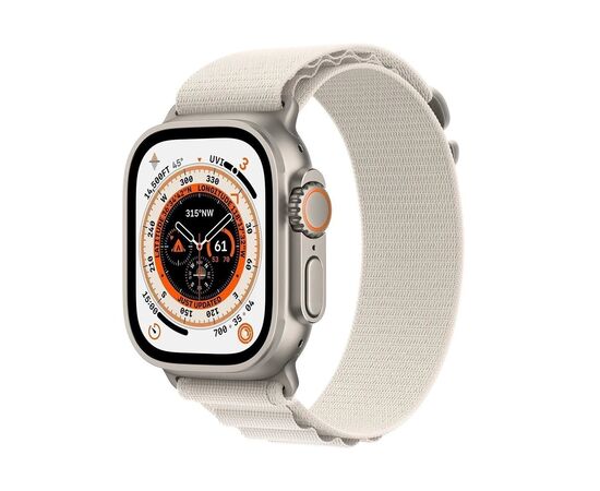  Нейлоновый браслет ApW27  Alpine Loop (Альпийская петля) для смарт часов Apple Watch 38/40/41 mm/ тканевый сменный спортивный  (эпл вотч) / белый 