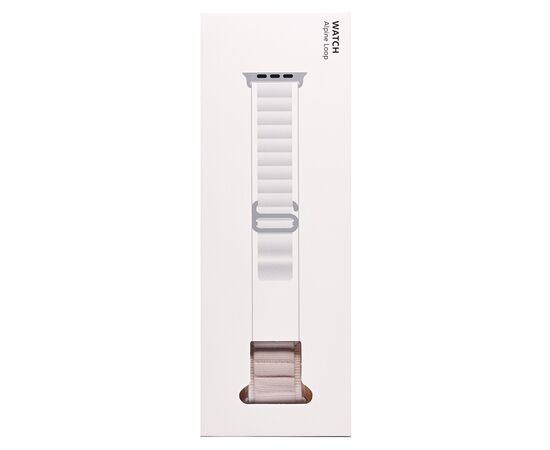  Нейлоновый браслет ApW27  Alpine Loop (Альпийская петля) для смарт часов Apple Watch 38/40/41 mm/ тканевый сменный спортивный  (эпл вотч) / белый 