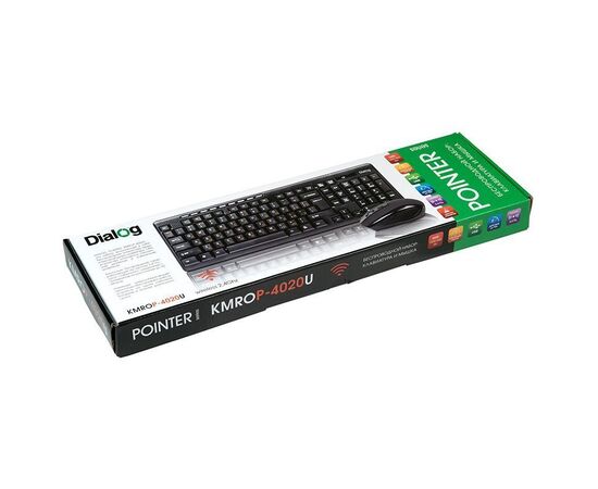  Беспроводной набор Dialog Pointer RF KMROP-4020U мембранная клавиатура+мышь (black) (73890) 