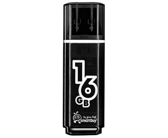  USB-флешка Smartbuy 16Gb Glossy series Black SB16GBGS-K 