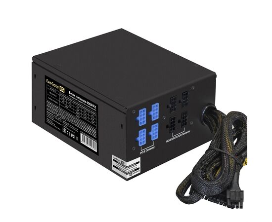  Блок питания ExeGate 400PPX EX292174RUS 400W ATX, APFC, КПД 80 (80 Plus), 14cm fan, 24pin, (4+4)pin, PCIe, 5xSATA, 4xIDE, FDD, black, RTL 