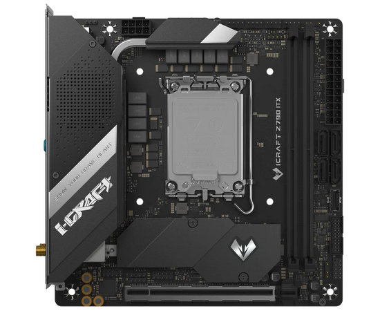  Материнская плата Maxsun MS-iCraft Z790ITX WIFI 6940709698938 1700, Z790, 2xDDR5, 1xPCIEx16,2xM.2, Front1xType-C,2xUSB3,3xUSB2 