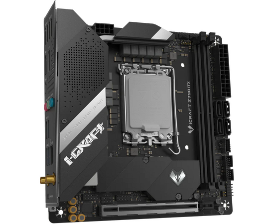  Материнская плата Maxsun MS-iCraft Z790ITX WIFI 6940709698938 1700, Z790, 2xDDR5, 1xPCIEx16,2xM.2, Front1xType-C,2xUSB3,3xUSB2 