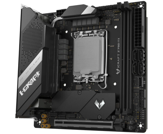  Материнская плата Maxsun MS-iCraft Z790ITX WIFI 6940709698938 1700, Z790, 2xDDR5, 1xPCIEx16,2xM.2, Front1xType-C,2xUSB3,3xUSB2 