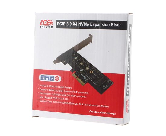  Адаптер AgeStar AS-MC01 PCI-E для M.2 NGFF SSD 