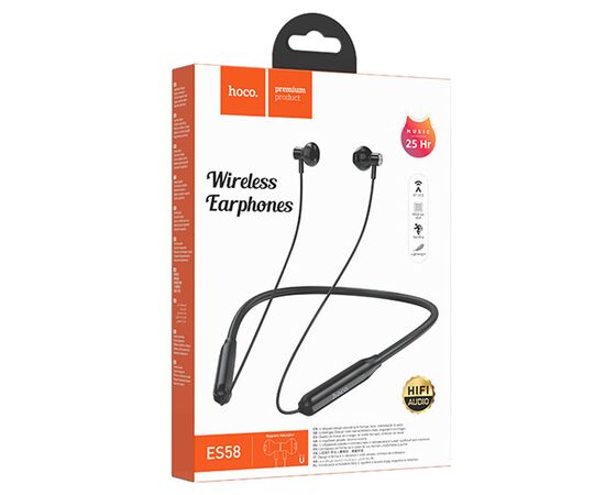  Беспроводные наушники для спорта HOCO ES58 Sound tide, Bluetooth, черный 