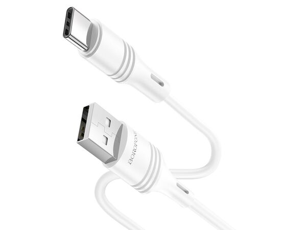  Кабель USB BOROFONE BX43 CoolJoy USB - Type-C, 3A, 1 м, белый 