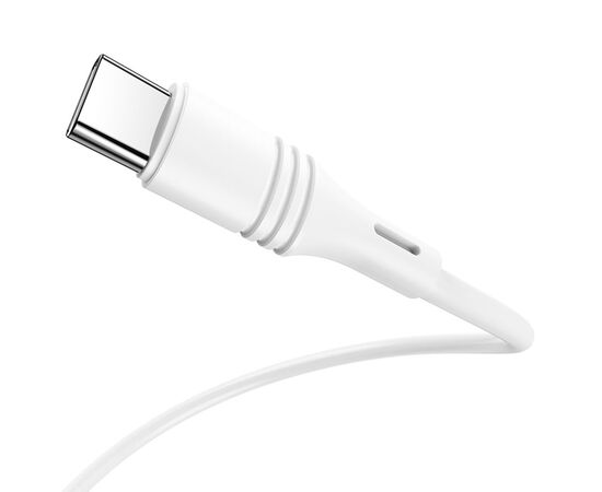  Кабель USB BOROFONE BX43 CoolJoy USB - Type-C, 3A, 1 м, белый 
