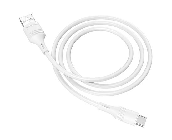  Кабель USB BOROFONE BX43 CoolJoy USB - Type-C, 3A, 1 м, белый 