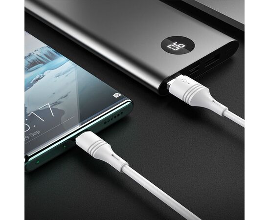  Кабель USB BOROFONE BX43 CoolJoy USB - Type-C, 3A, 1 м, белый 