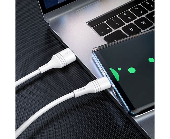  Кабель USB BOROFONE BX43 CoolJoy USB - Type-C, 3A, 1 м, белый 