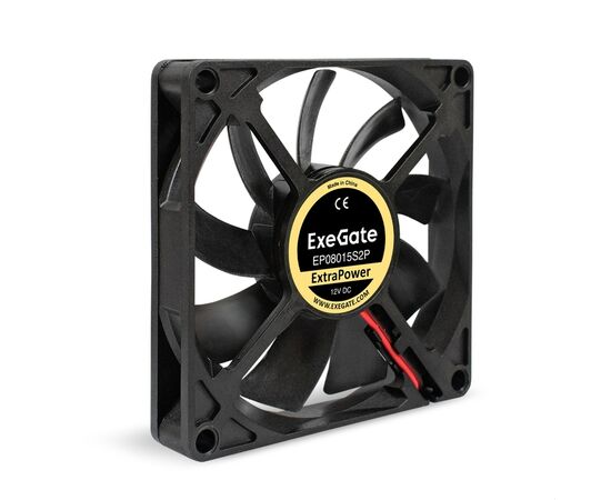  Вентилятор ExeGate ExtraPower EP08015S2P EX295234RUS (80x80x15 мм, Sleeve bearing (подшипник скольжения), 2pin, 2500RPM, 25.5dBA) 