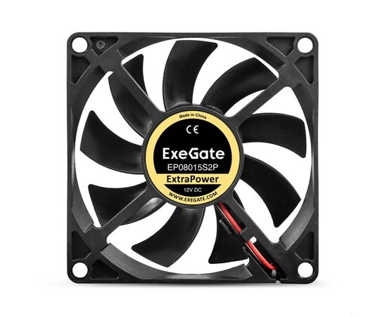  Вентилятор ExeGate ExtraPower EP08015S2P EX295234RUS (80x80x15 мм, Sleeve bearing (подшипник скольжения), 2pin, 2500RPM, 25.5dBA) 