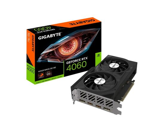  Видеокарта Gigabyte RTX4060 WINDFORCE OC 8GB (GV-N4060WF2OC-8GD) 