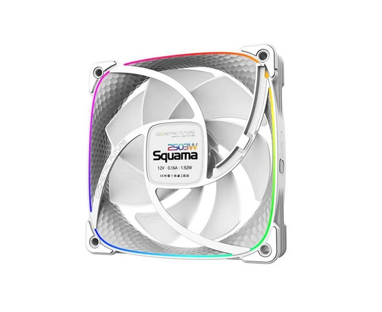  Комплект вентиляторов Geometric Future Squama 2503W (1F2503W312001) Triple Pack / 120mm, 2000 RPM, 69.11 CFM, 29.0 dBA, 5V ARGB, White 