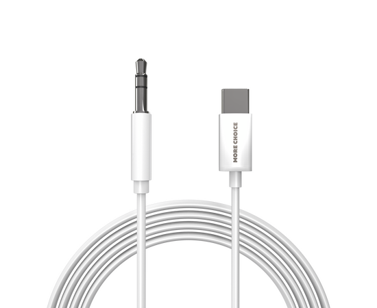  Аудиокабель AUX 3.5mm 2м More choice UK22a (White) 
