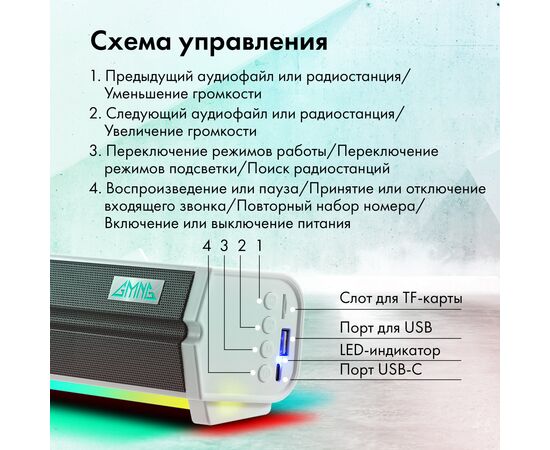  Саундбар GMNG GG-SP100UB белый 
