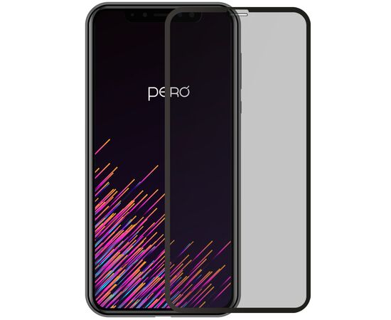  Защитное стекло PERO Full Glue Privacy для Xiaomi Redmi Note 13 Pro 4G, черное 