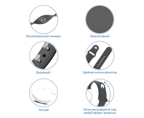  Ремешок силиконовый Great Case Sport для Apple Watch 38/40/41 мм, 225мм, на кнопке, насыщенный красный (33) 