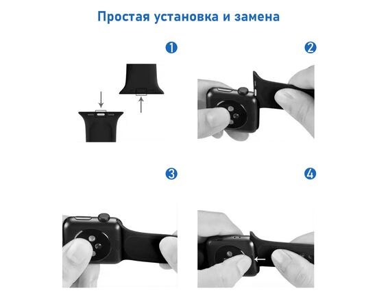  Ремешок силиконовый Great Case Sport для Apple Watch 38/40/41 мм, 225мм, на кнопке, насыщенный красный (33) 