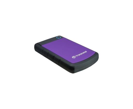  HDD ext 2.5" 1.0TB USB3.0 Transcend StoreJet 25H3, прорезиненный, чёрный/фиолетовый (TS1TSJ25H3P) военный стандарт MIL-STD-810F 516.5 