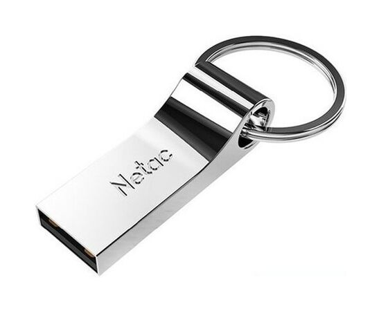  USB-флешка Netac U275 8Gb NT03U275N-008G-20SL, USB2.0, с кольцом, металлическая 