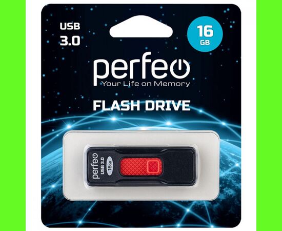  Флешка Perfeo USB 3.0 16GB S05 чёрная 