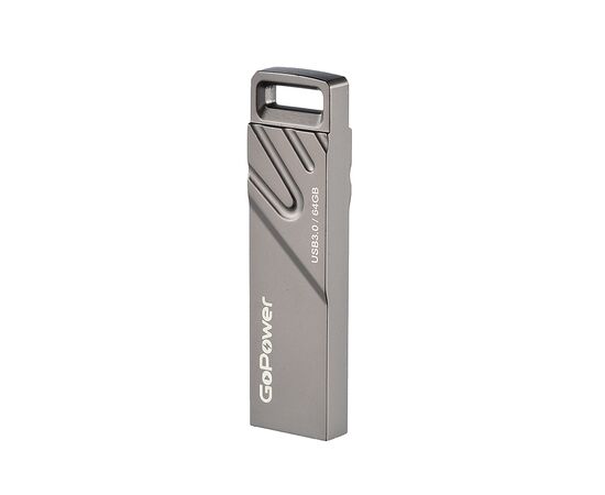  Флеш-накопитель GoPower TITAN 64GB USB3.0 металл черный графит (1/50/1000) 