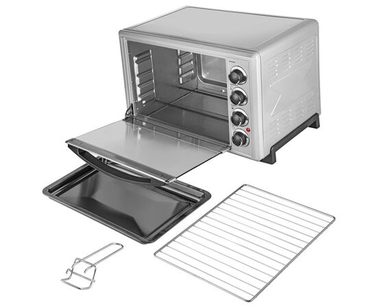  Мини-печь Endever Danko 4037, серебристый цвет, мощность 1600 Вт, объем 35 л, температура 100-250 градусов, 1 шт/уп 