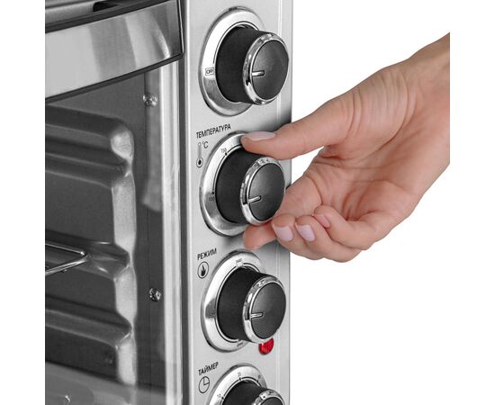  Мини-печь Endever Danko 4037, серебристый цвет, мощность 1600 Вт, объем 35 л, температура 100-250 градусов, 1 шт/уп 