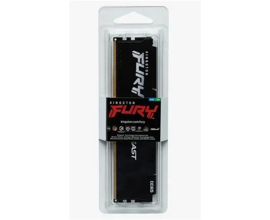  ОЗУ Kingston Fury Beast Black XMP CL30 (KF560C30BB-16) DDR 5 DIMM 16Gb PC48000, 6000Mhz, (retail) 