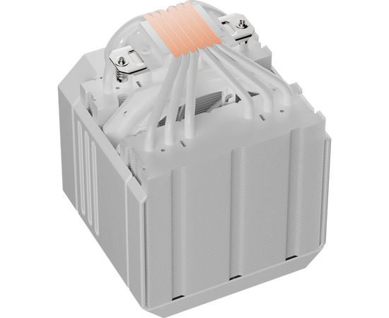  Кулер upHere UP2TC6 White / 6HPx6mm, 265W TDP, dual tower, 2x120mm fans, 600-1650RPM, 68 CFM, 25dBA, ARGB cover 